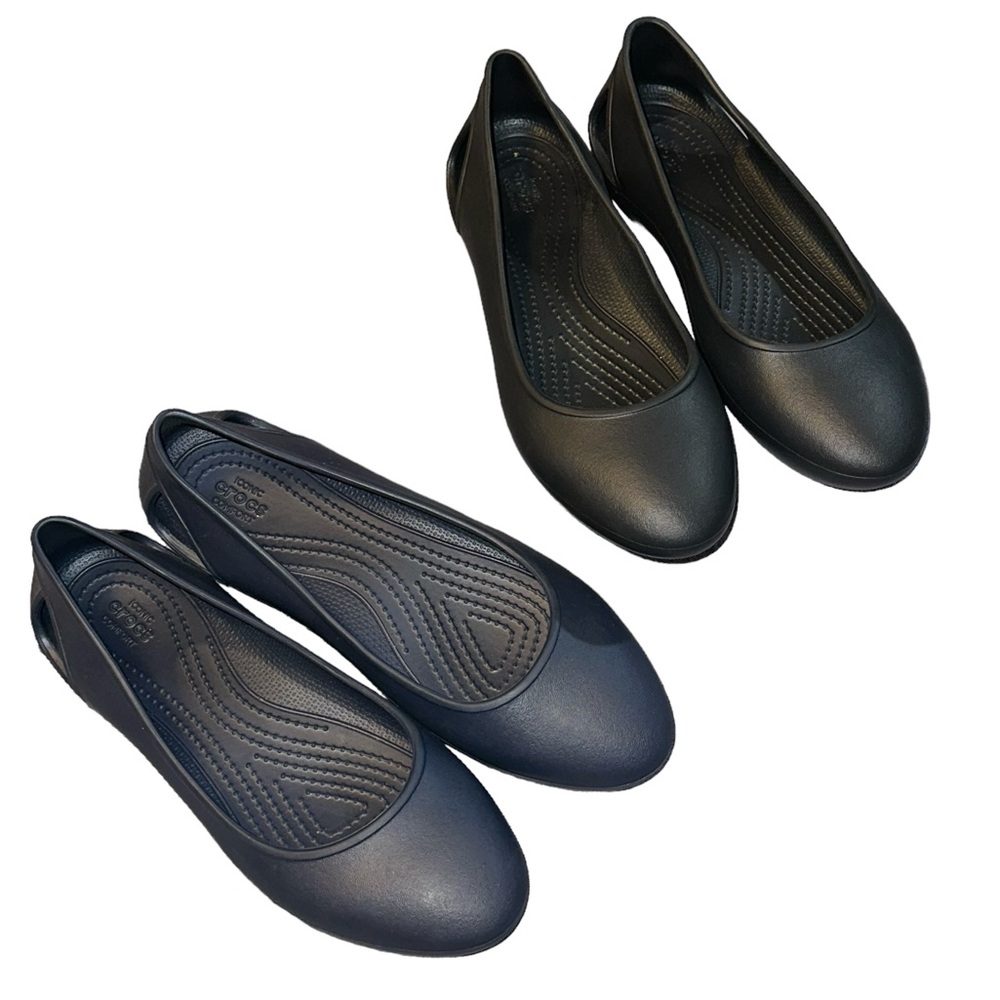 Crocs Sloane Flat NWOT‎ size 7 navy or black